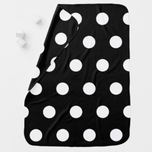Black and white polka dot pillow baby blanket