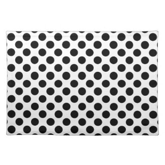 Black and White Polka Dot Placemat