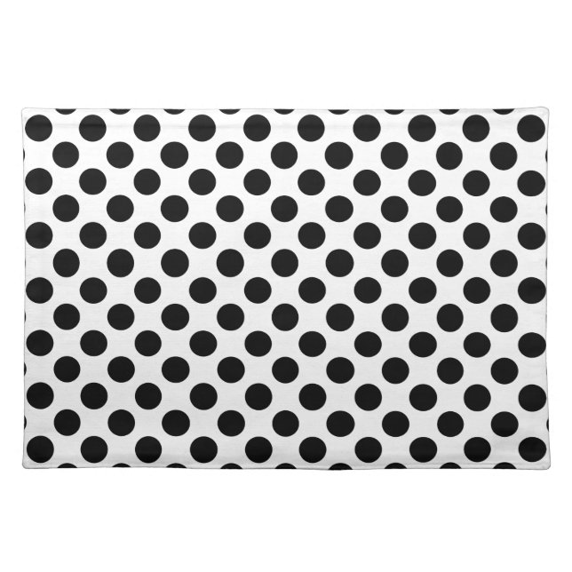 Black and White Polka Dot Placemat (Front)