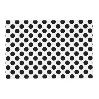 Black and White Polka Dot Placemat