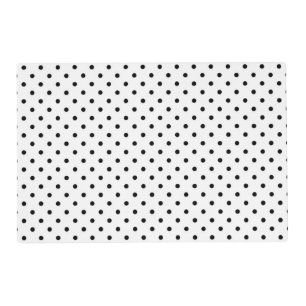 Black  And White Polka Dot  Placemat