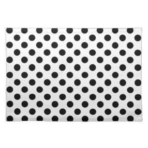 Black and White Polka Dot Placemats