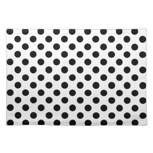 Black and White Polka Dot Placemats