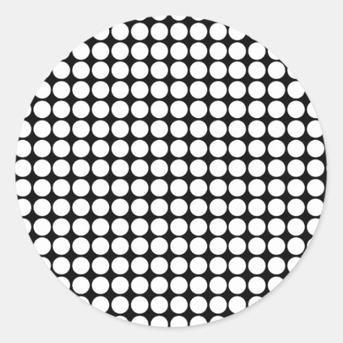Black and White Polka Dot Products and Design Classic Round Sticker