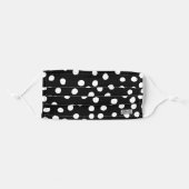 BLACK AND WHITE POLKA DOT RESUABLE FACE MASK v2 (Front, Folded)