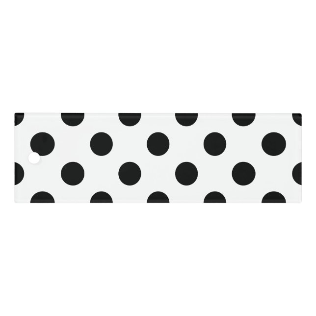 Black and White Polka Dot Ruler (Front)