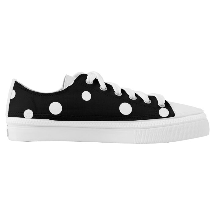 black and white polka dot shoes