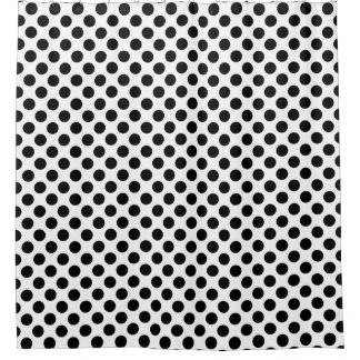 Black and White Polka Dot Shower Curtain