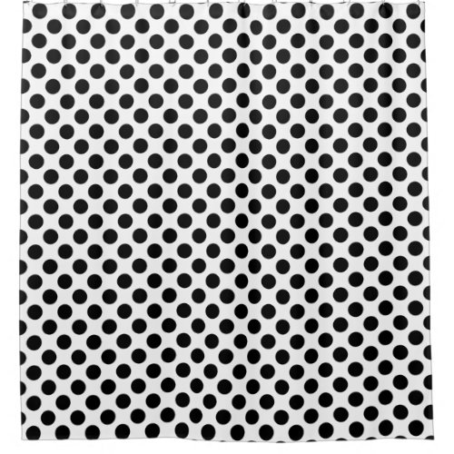 Black and White Polka Dot Shower Curtain