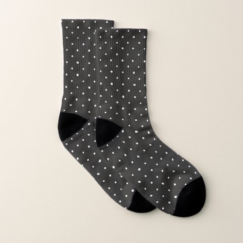 Black and White Polka Dot Socks