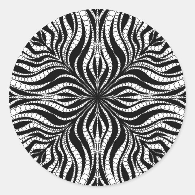 Black and White Polka Dot Sticker (Front)