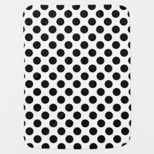 Black and White Polka Dot Swaddle Blanket