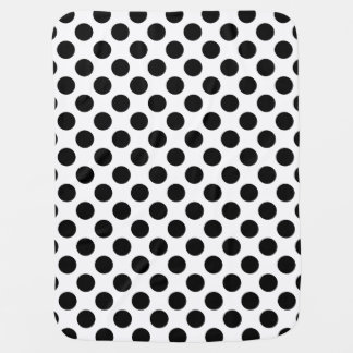 Black and White Polka Dot Swaddle Blanket