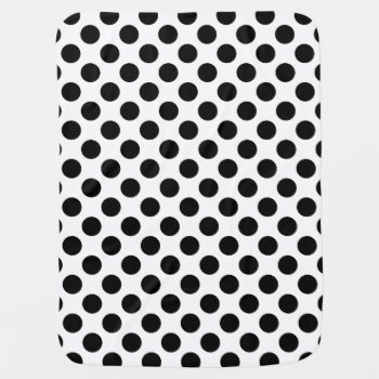 Black And White Polka Dot Swaddle Blanket by tjustleft at Zazzle