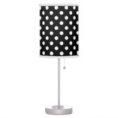 Black and White Polka Dot Table Lamp (Left)