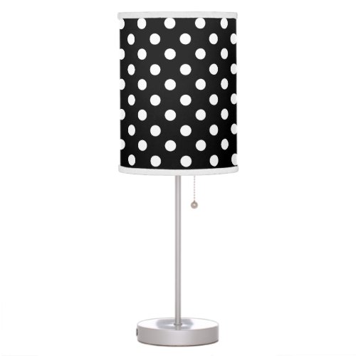 Black and White Polka Dot Table Lamp