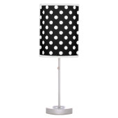 Black and White Polka Dot Table Lamp (Front)