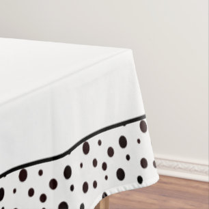 Black and White Polka Dot Tablecloth