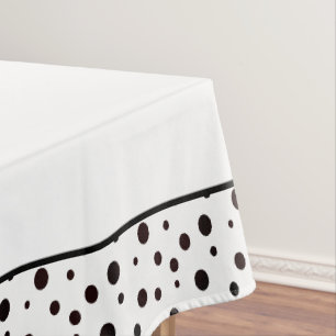 Black and White Polka Dot Tablecloth