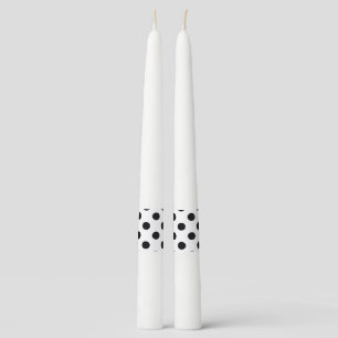 Black and White Polka Dot Taper Candle