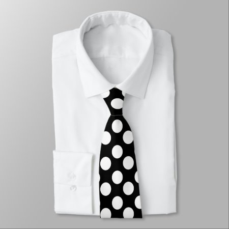 Black And White Polka Dot Tie