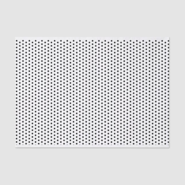 Black and White Polka Dot Tissue Paper (Front)