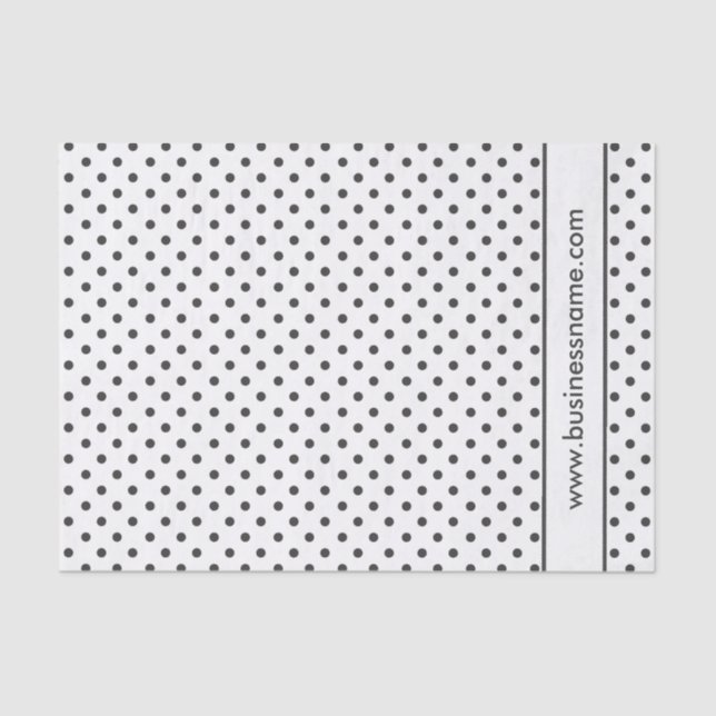 Black and White Polka Dot Tissue Paper (Front)