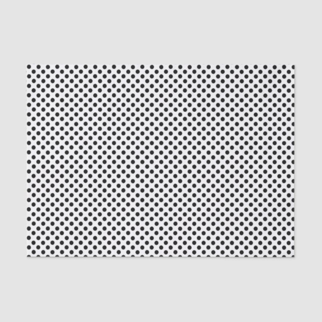 Black and White Polka Dot Tissue Paper (Front)