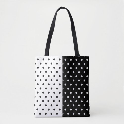 Black and White Polka Dot Tote Bag