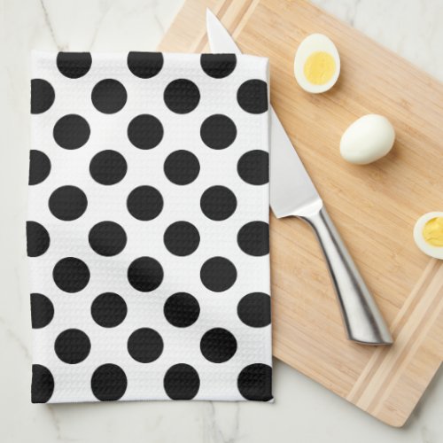 Black and White Polka Dot Towel