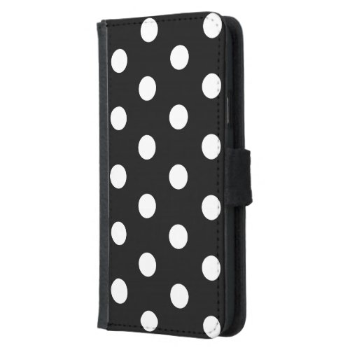 Black and White Polka Dot Wallet Case