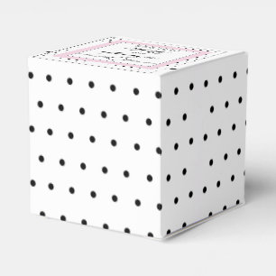 Black and White Polka Dot Wedding Favor Box