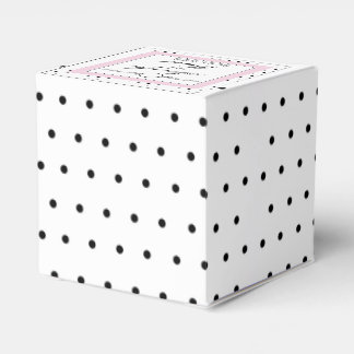 Black and White Polka Dot Wedding Favor Box