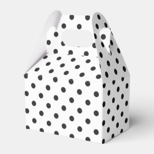 Black And White Polka Dot Wedding Party Favor Boxes