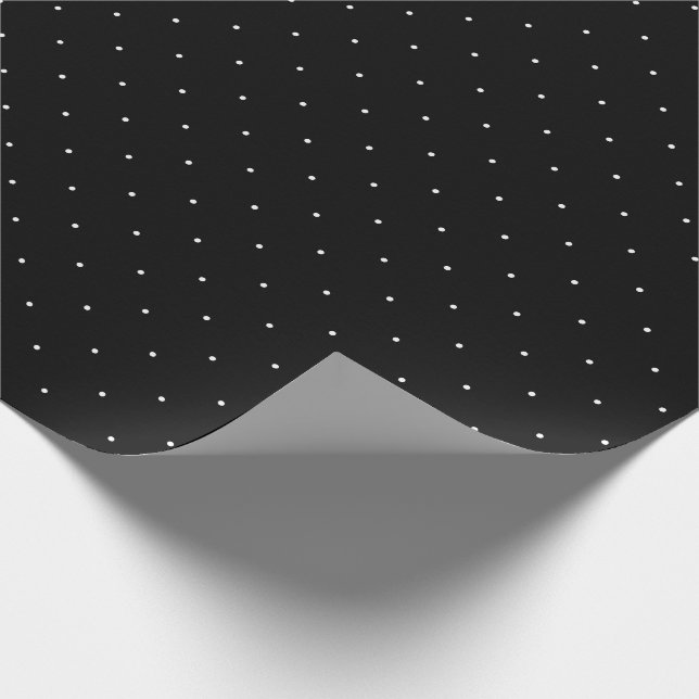 Black and White Polka Dot Wrapping Paper (Corner)