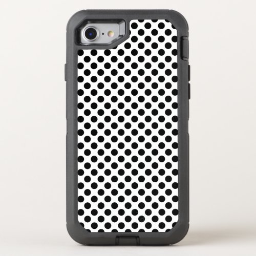 Black and white polka dots 1 OtterBox defender iPhone SE87 case