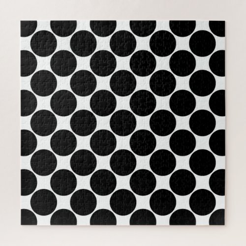 Black and white polka dots 2 jigsaw puzzle