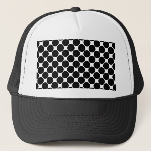 Black and white polka dots 2 trucker hat