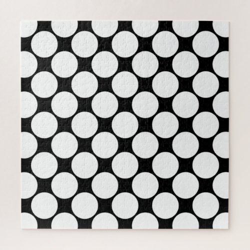 Black and white polka dots 4 jigsaw puzzle