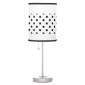 Black and white polka dots and bow desk lamp (Right)