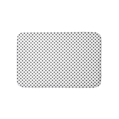 Black and White  polka dots Bath Mat