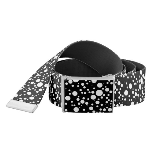 black and white polka dots belt