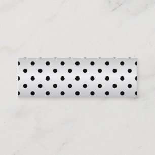 Black and white polka dots blank business cards, mini business card