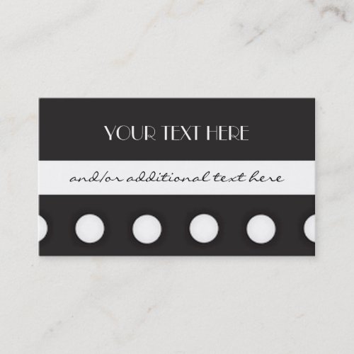 Black and White Polka Dots Business Card Templates