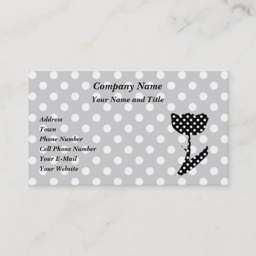 Customizable Black and White Polka Dots Business Cards