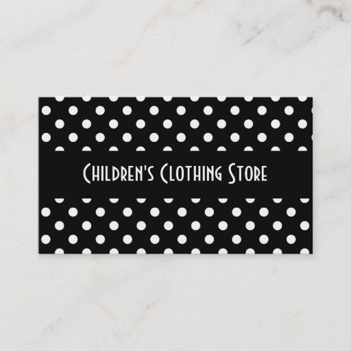 Customizable Black and White Polka Dots Business Cards