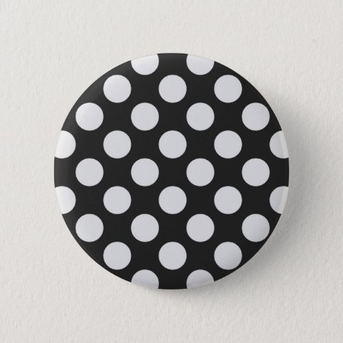 Black and White Polka Dots Button