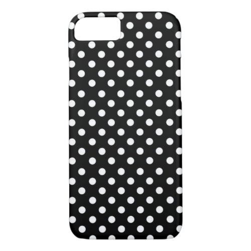 Black and white polka dots iPhone 87 case