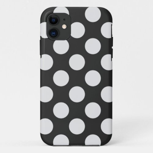 Black and White Polka Dots iPhone 11 Case