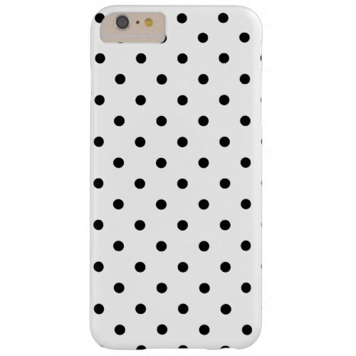 Black and White Polka Dots Barely There iPhone 6 Plus Case